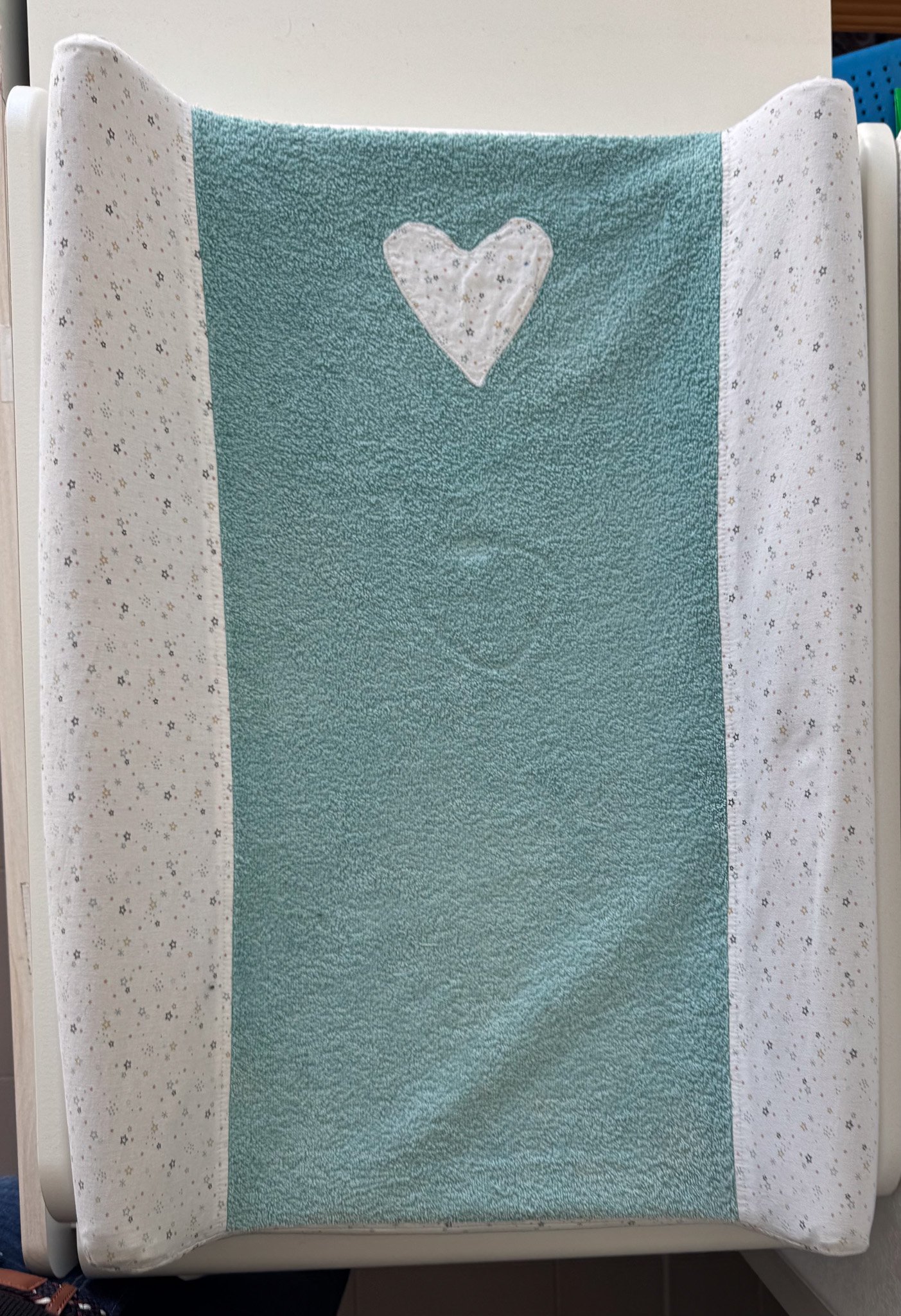 Housse verte pour matelas à langer