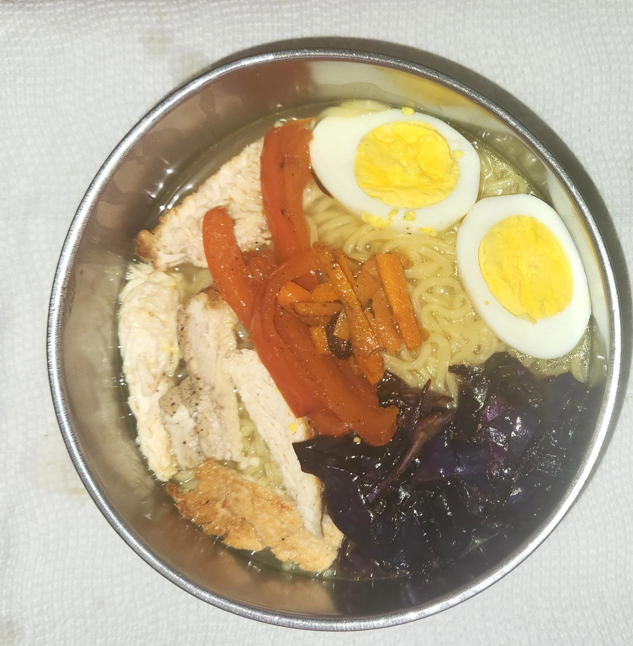 Asian red cabbage ramen