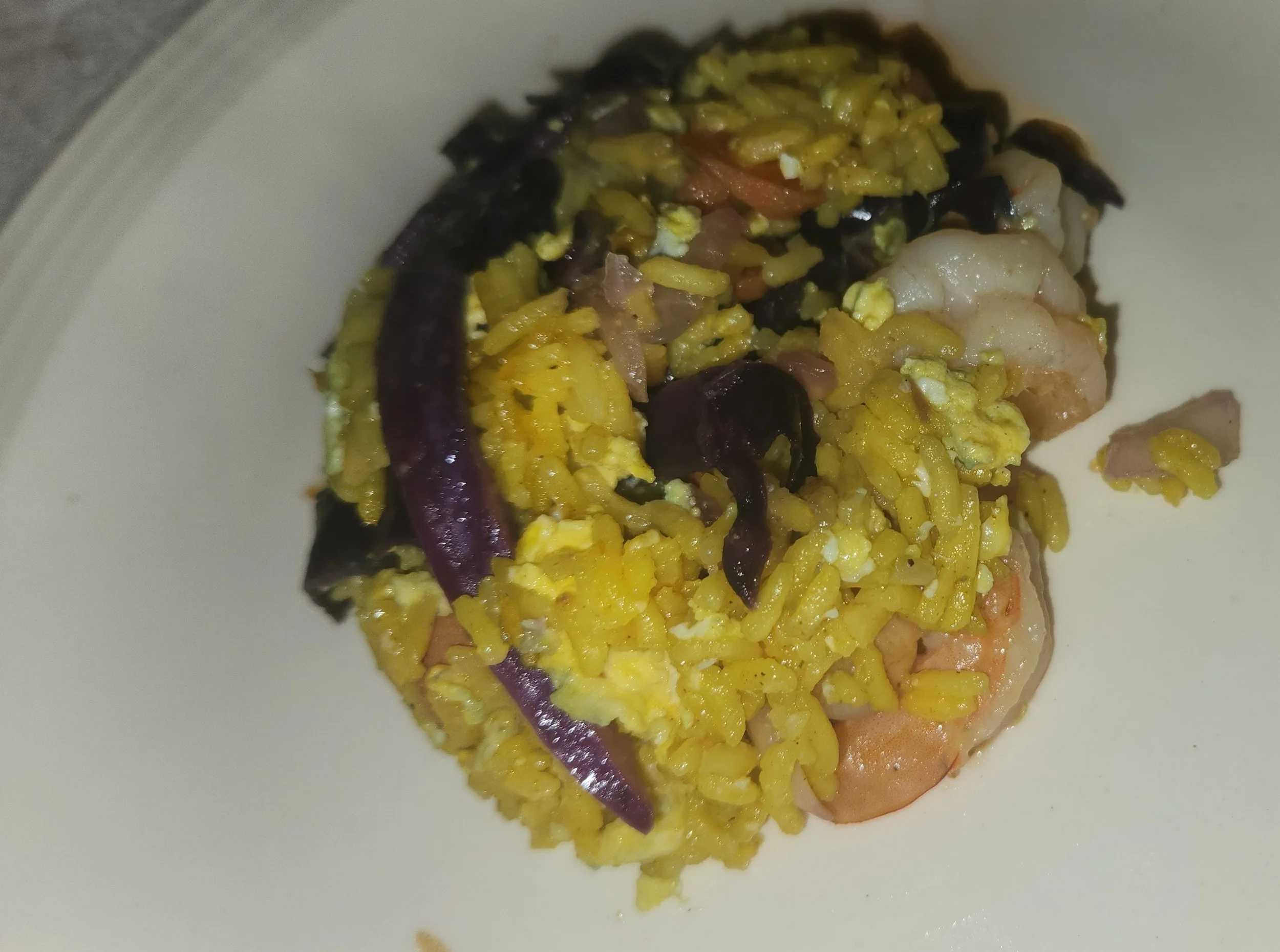 How to Make Shrimp Fried Rice with Red Cabbage Instead of Peas