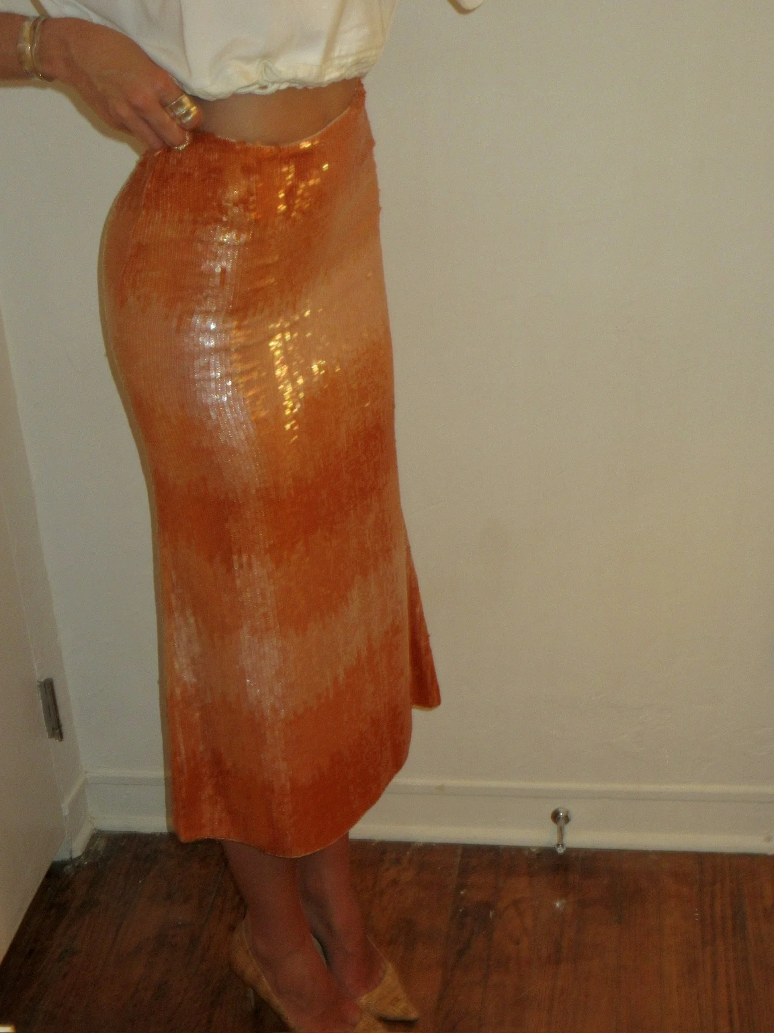 Vintage Escada Sequin Midi Skirt