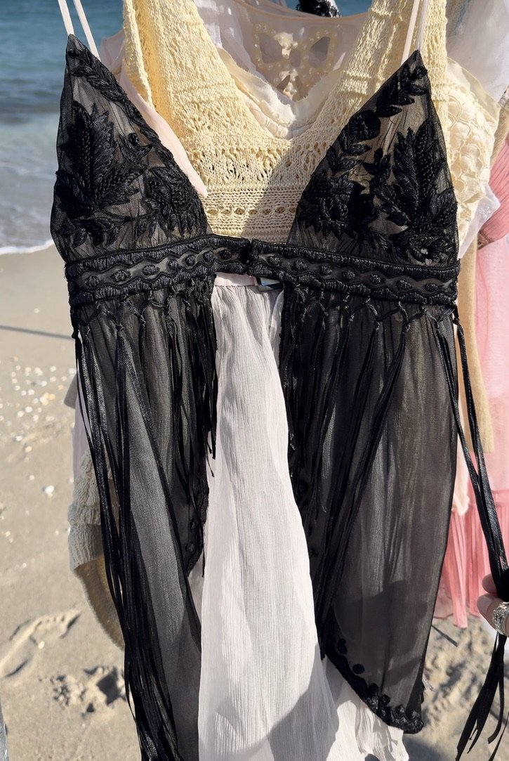 Roberto Cavalli Fringe Silk Top