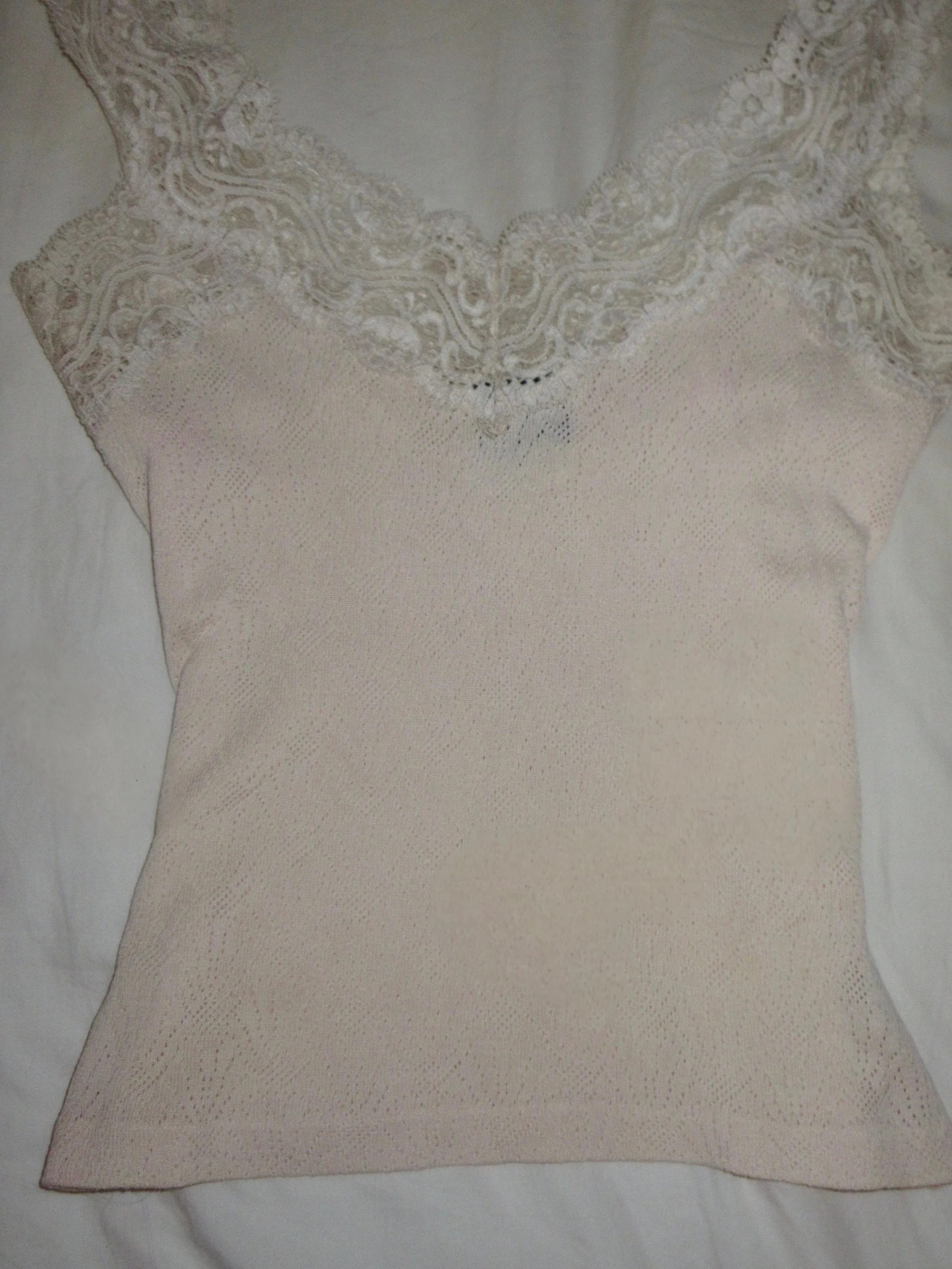 Pointelle Vintage D&G Lace Top