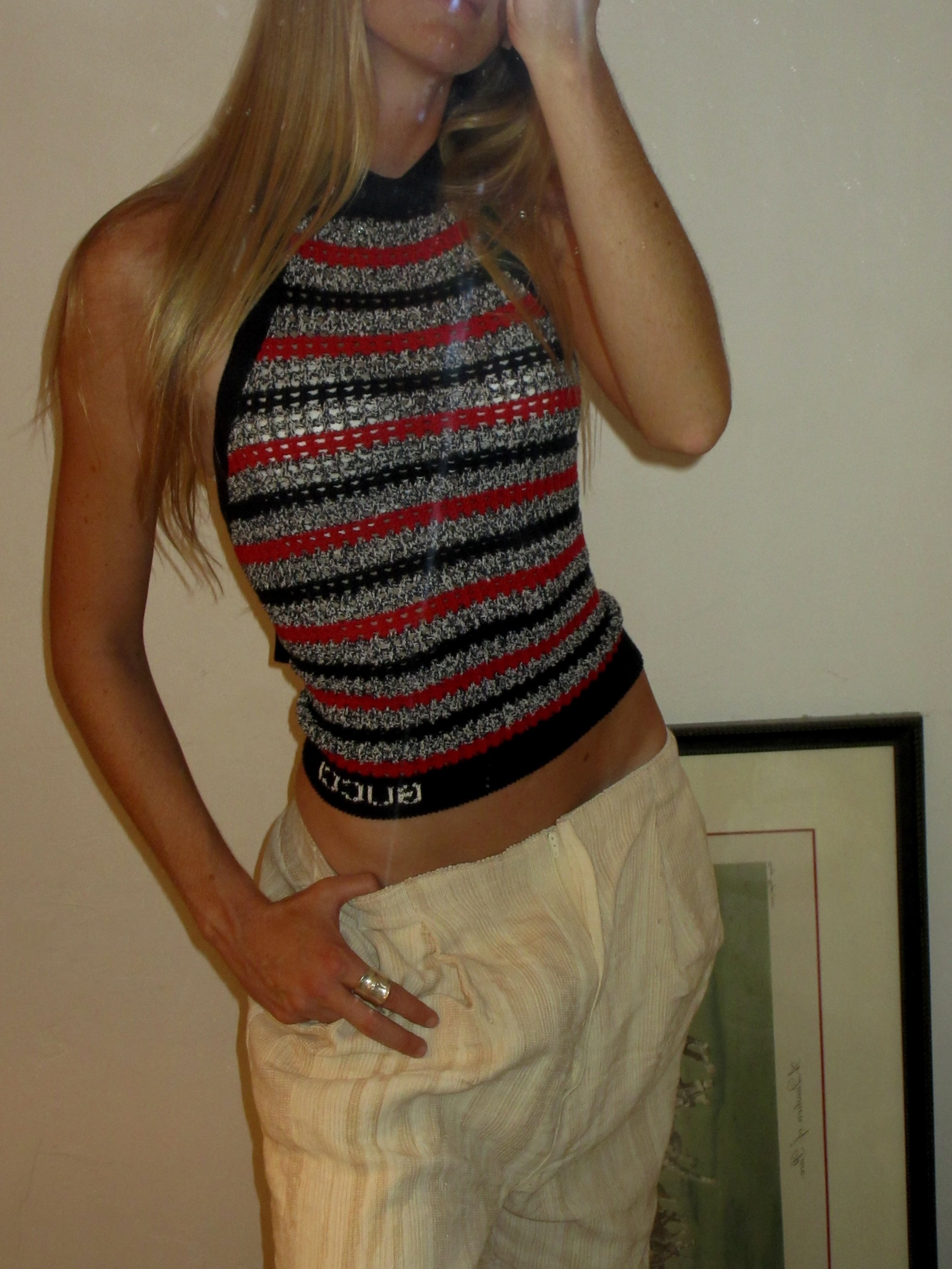 Gucci Vintage Knit Halter Top