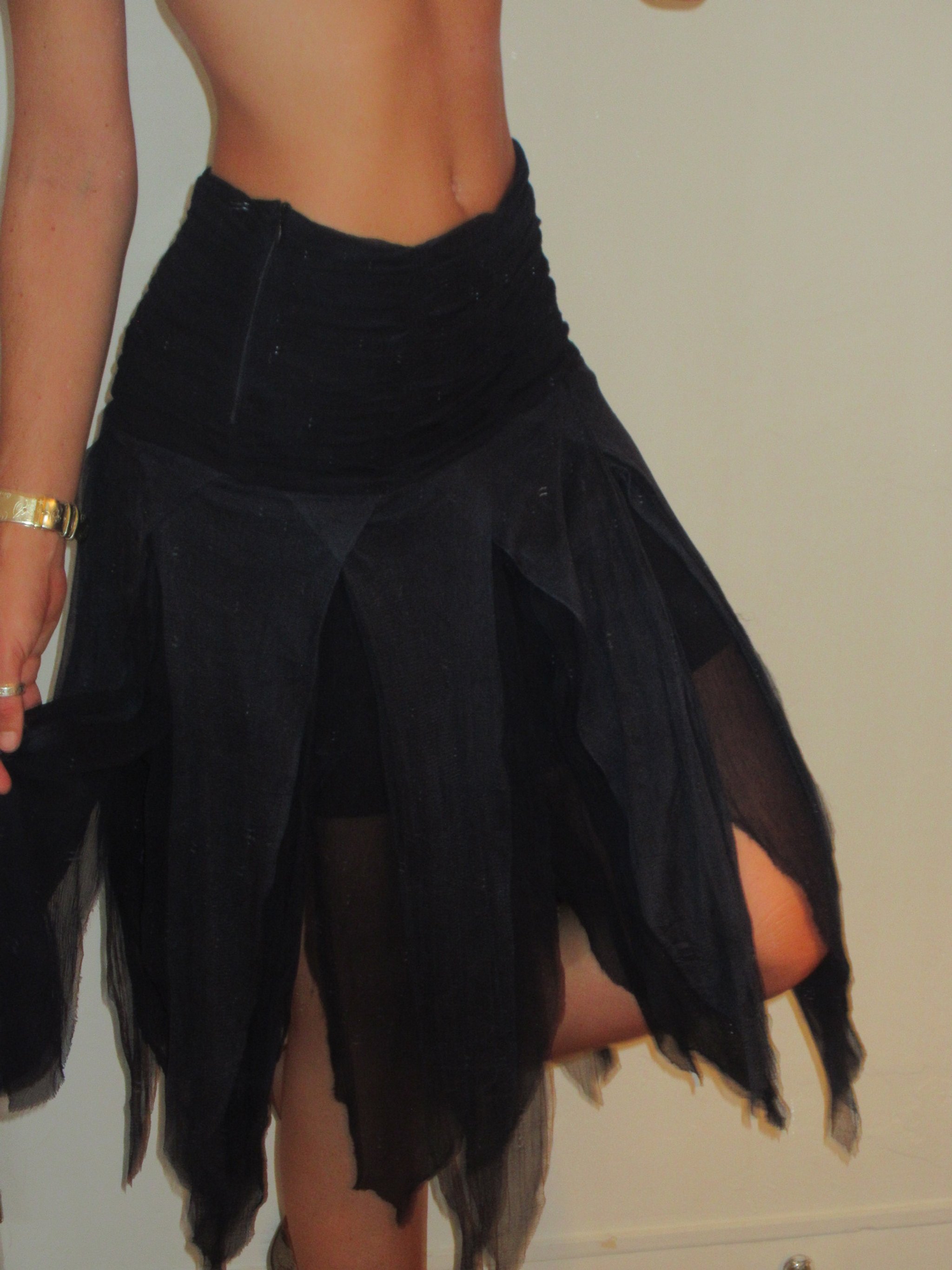 BluMarine Silk Layered Skirt