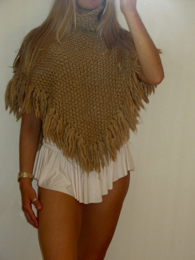 90s Wool Poncho