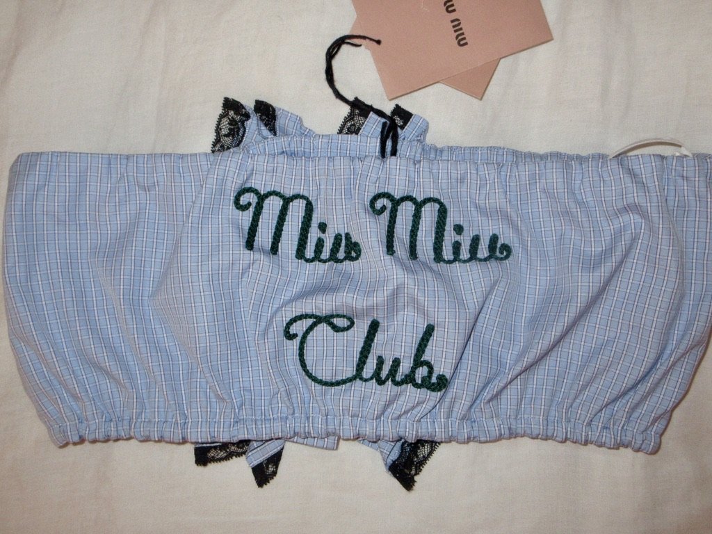 Miu Miu Club Crop Top, New