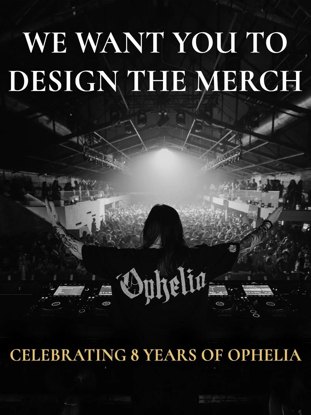 For eight years, the Ophelia world has been shaped by those who believe in it.

Now it&rsquo;s your turn to leave a mark.

We&rsquo;re opening the 8 Year Anniversary Fan Merch Contest. Submit an original design inspired by the Ophelia universe for a 