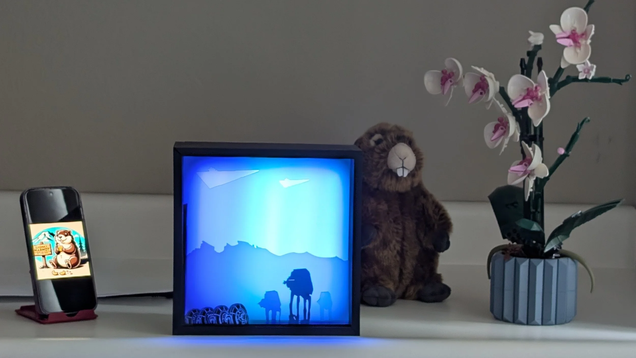 "At-At A Boy!" Star Wars Battle of Hoth Lighted Shadow Box
