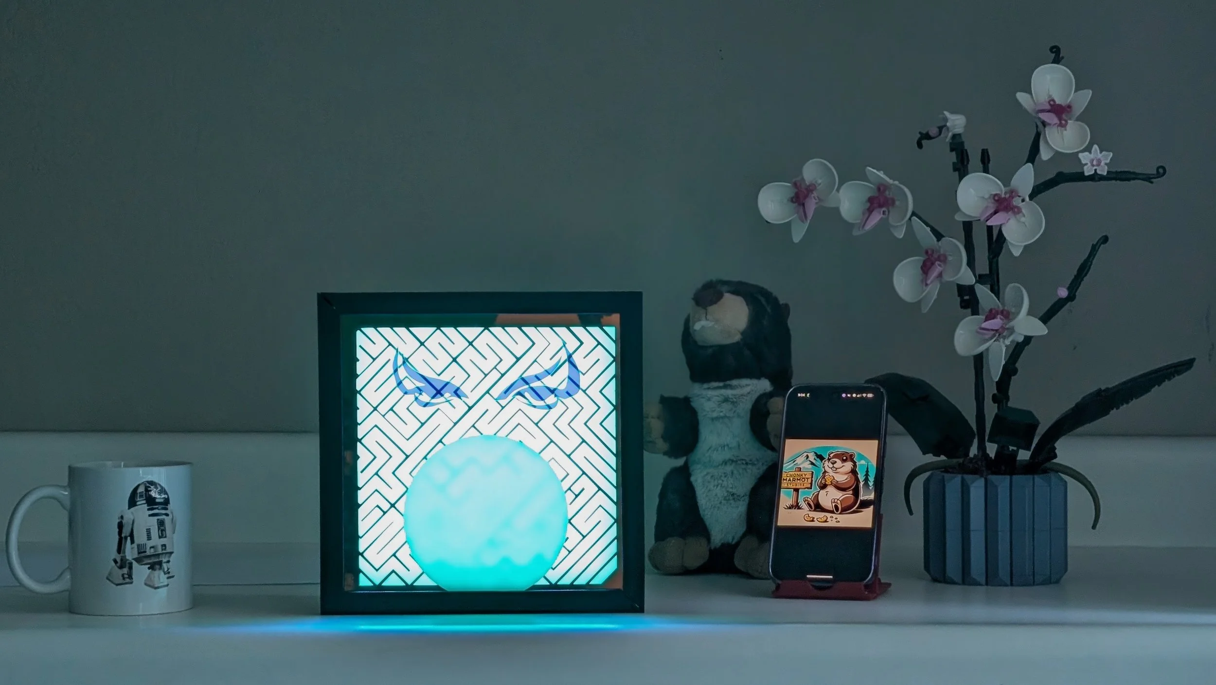 Labyrinth Lighted Shadow Box