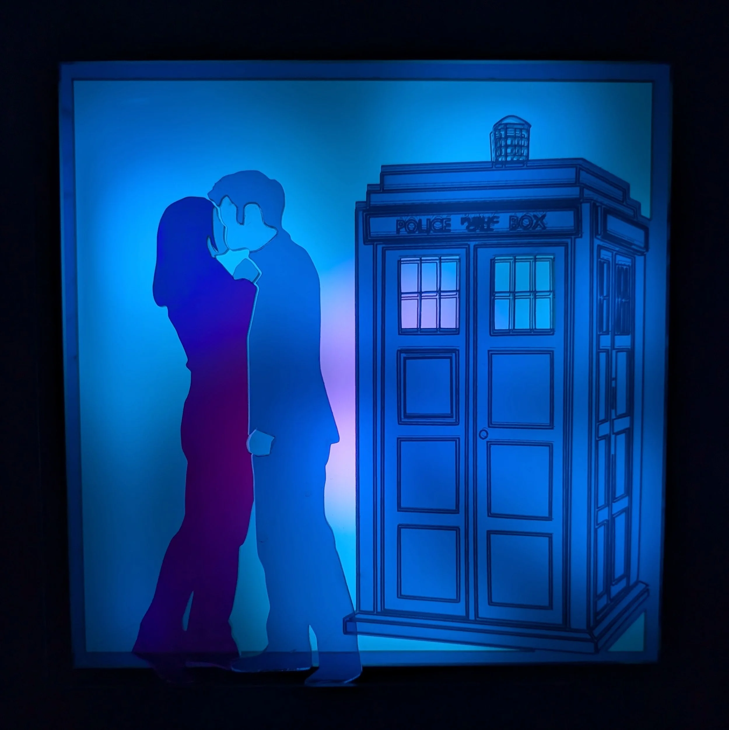 Doctor + Rose Fan Art Light Box