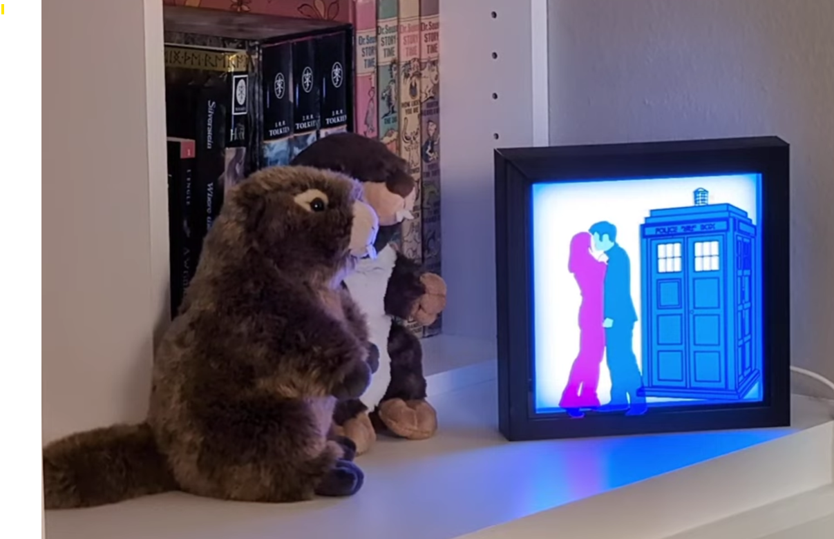 Doctor + Rose Fan Art Light Box