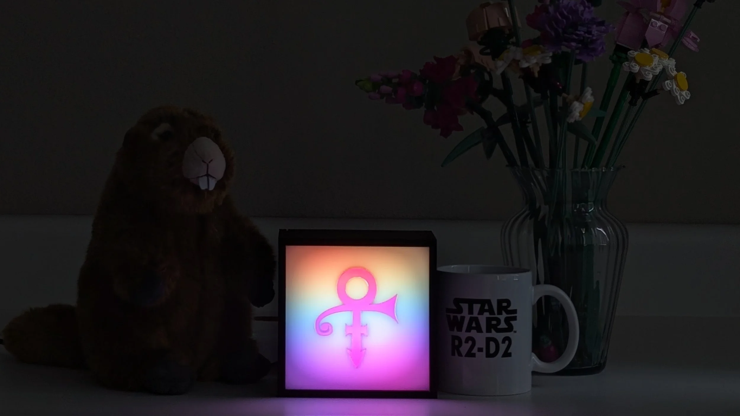 Prince Love Symbol Lighted Shadow Box
