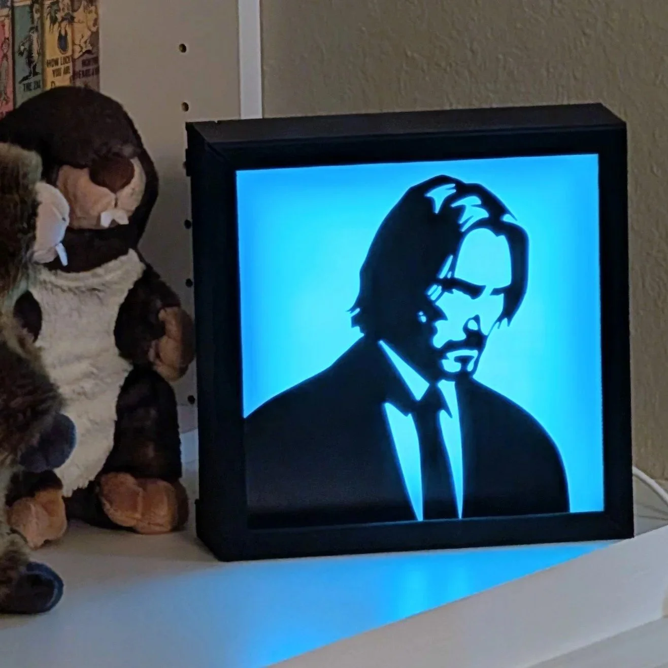 "Tick-Tock, Mr. Wick" John Wick-Inspired Lighted Shadow Box