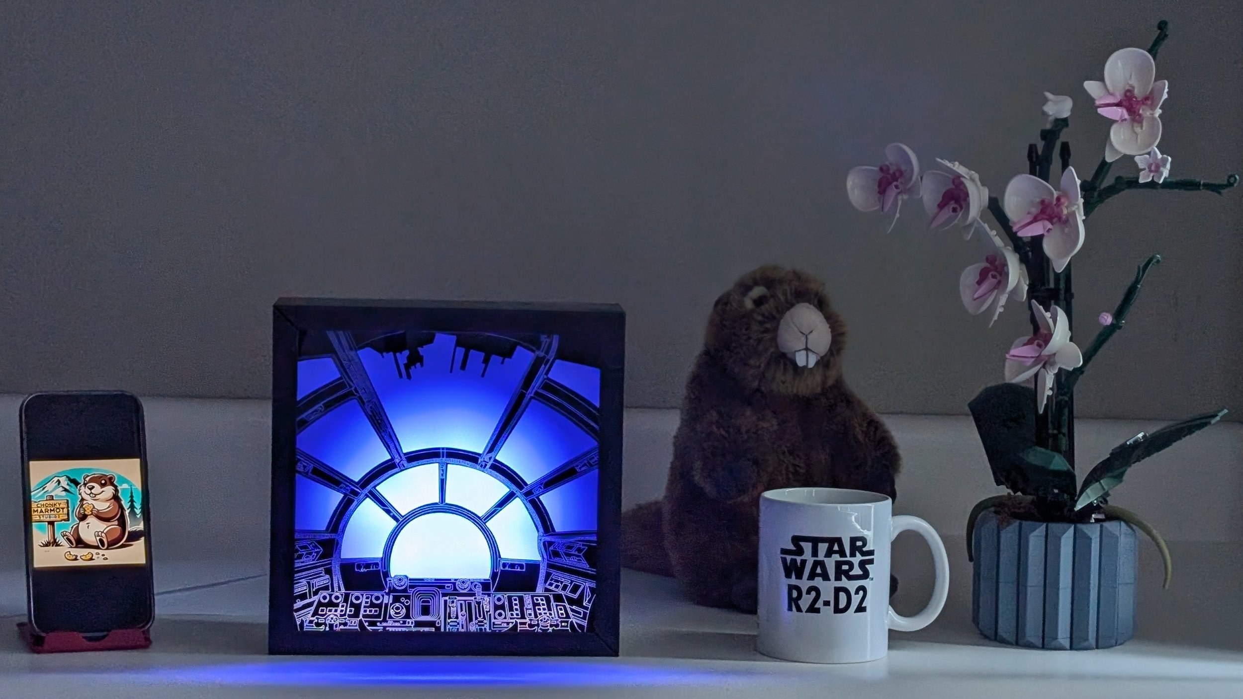 Millennium Falcon Cockpit Fan Art Light Box
