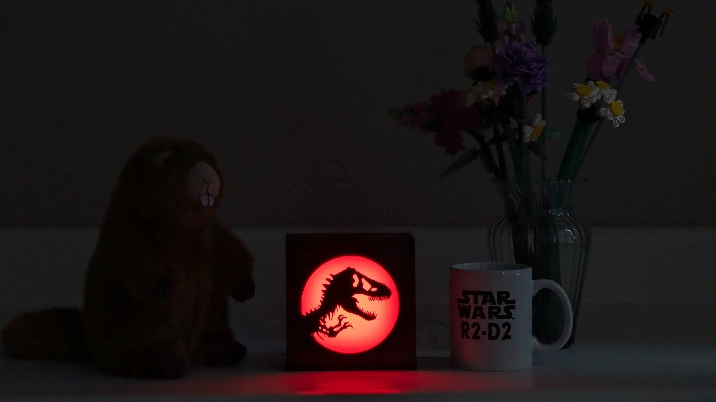 Jurassic Park T-Rex Lighted Shadow Box