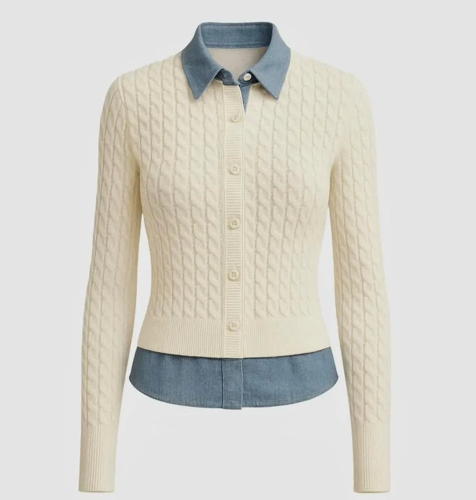 We are enamored with this denim trim cable knit cardigan!!!

#nomoreboringsweaters #bestofconnecticut #smallbusinesslove