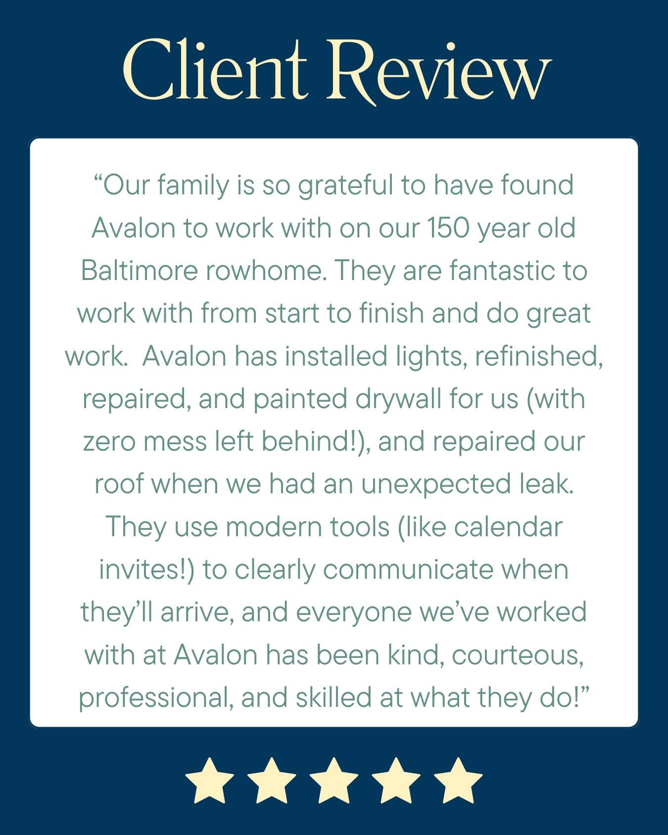 Nothing means more to us than clients who truly appreciate the work, care, and attention that our team into every project,, especially when working on older homes full of history and character like Baltimore rowhomes.

These homes come with unique ch