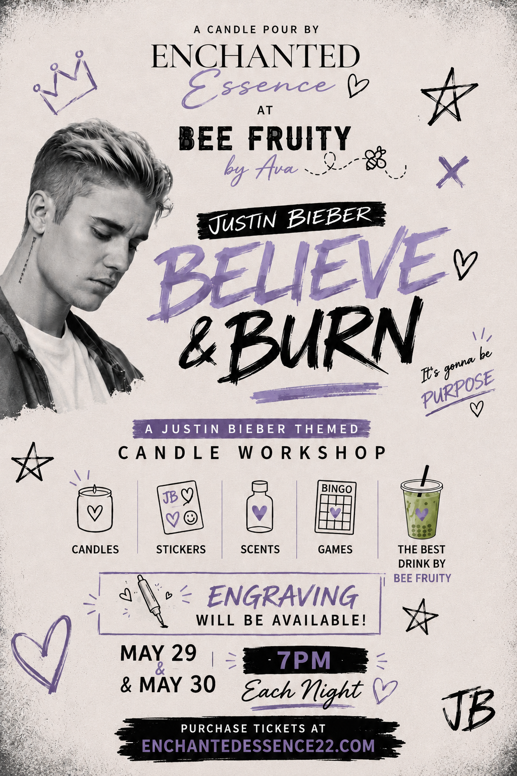 Believe and Burn candle workshop