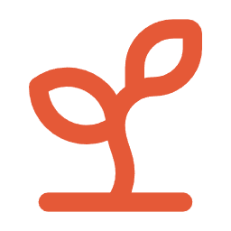 Orange Sprout icon symbolizing Regenerative Agri/Cultural preservation