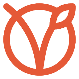 Vegan plant orange icon symbolizing Food Justice