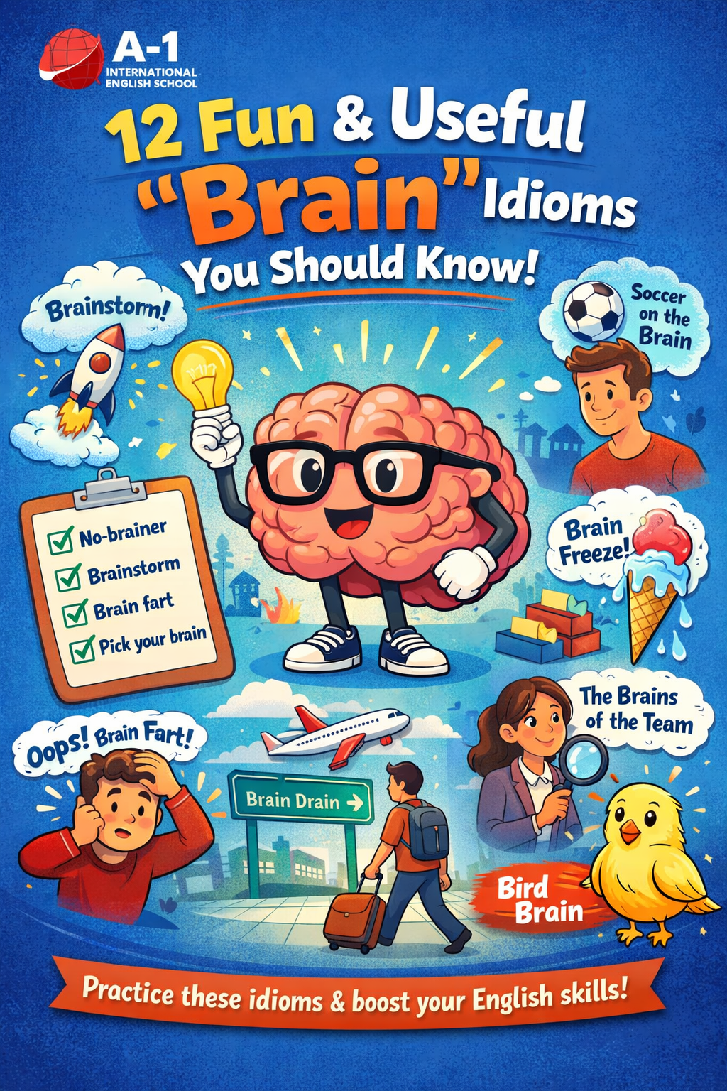 12 Useful English “Brain” Idioms You Should Know