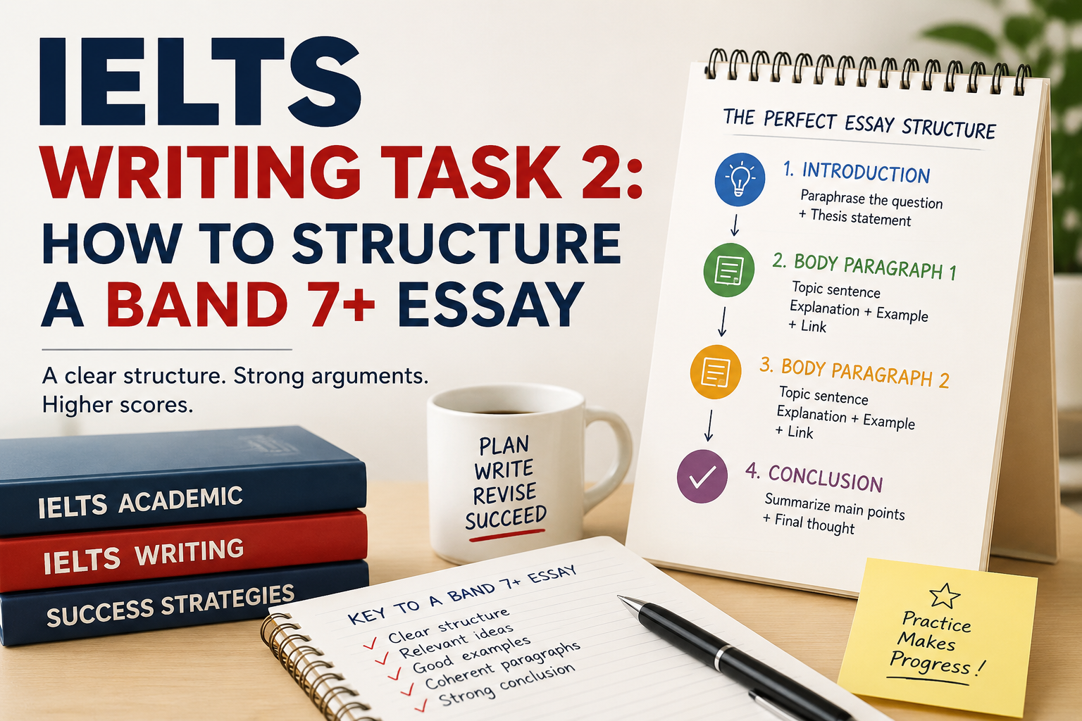 IELTS Writing Task 2: How to Structure a Band 7+ Essay