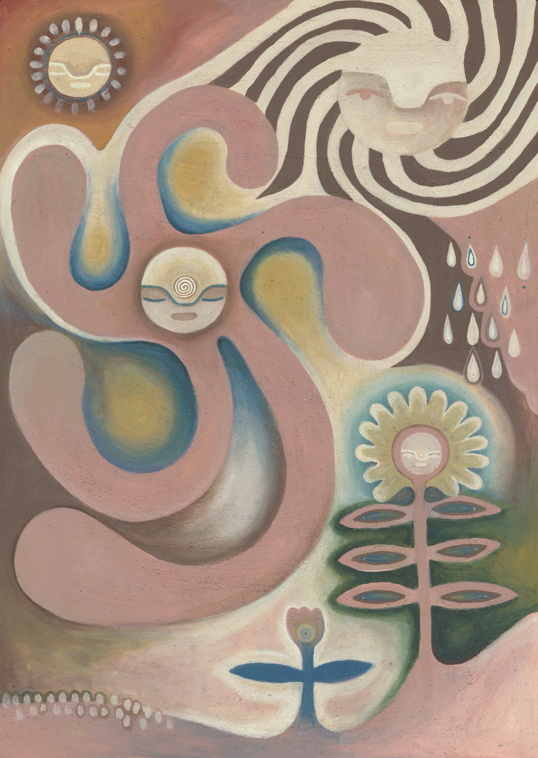 Burrinjuck Boogie, 2025. Acrylic and sand on canvas board. 