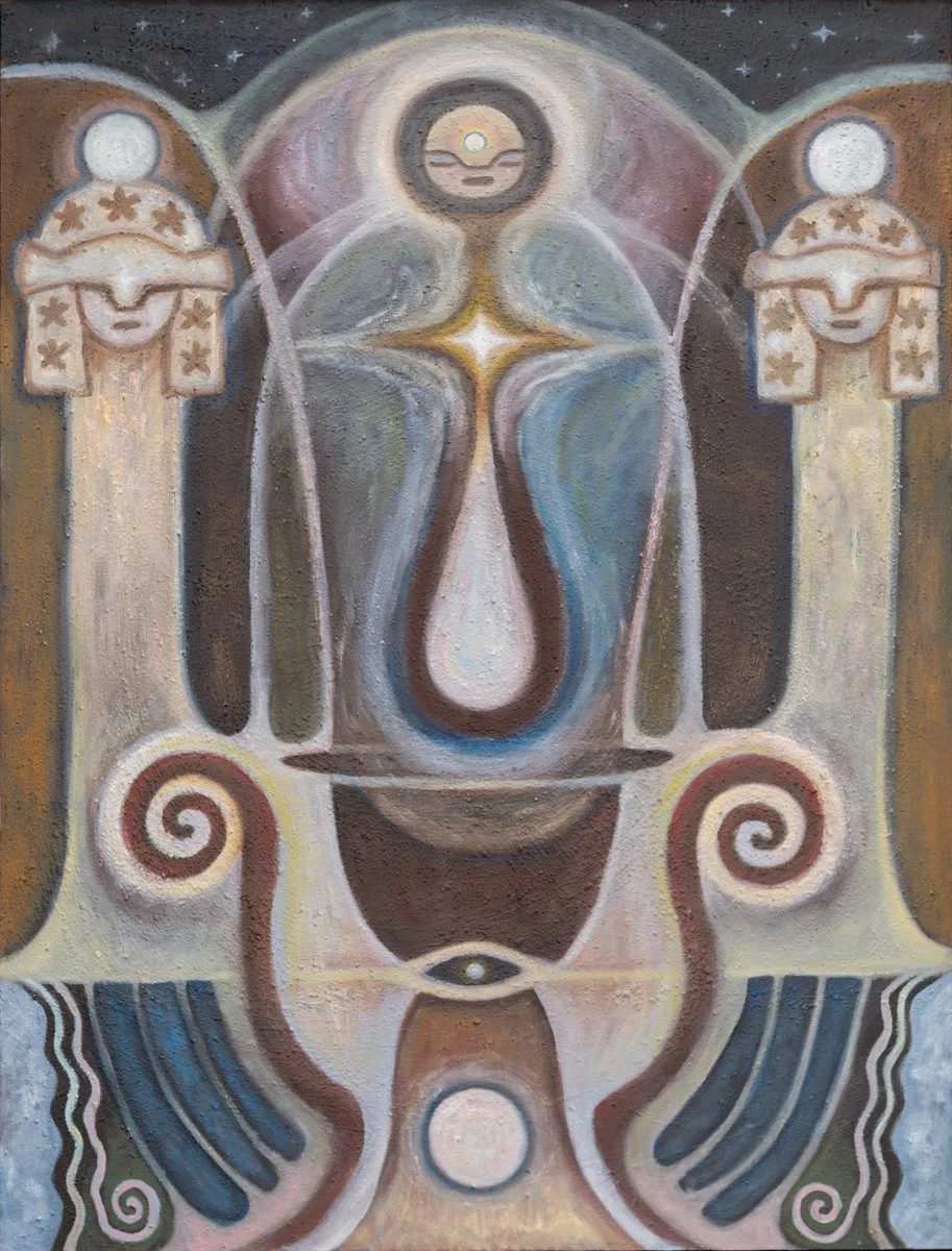 Moonrise At Dendera - Original Oil Painting (105 x 80cm framed)