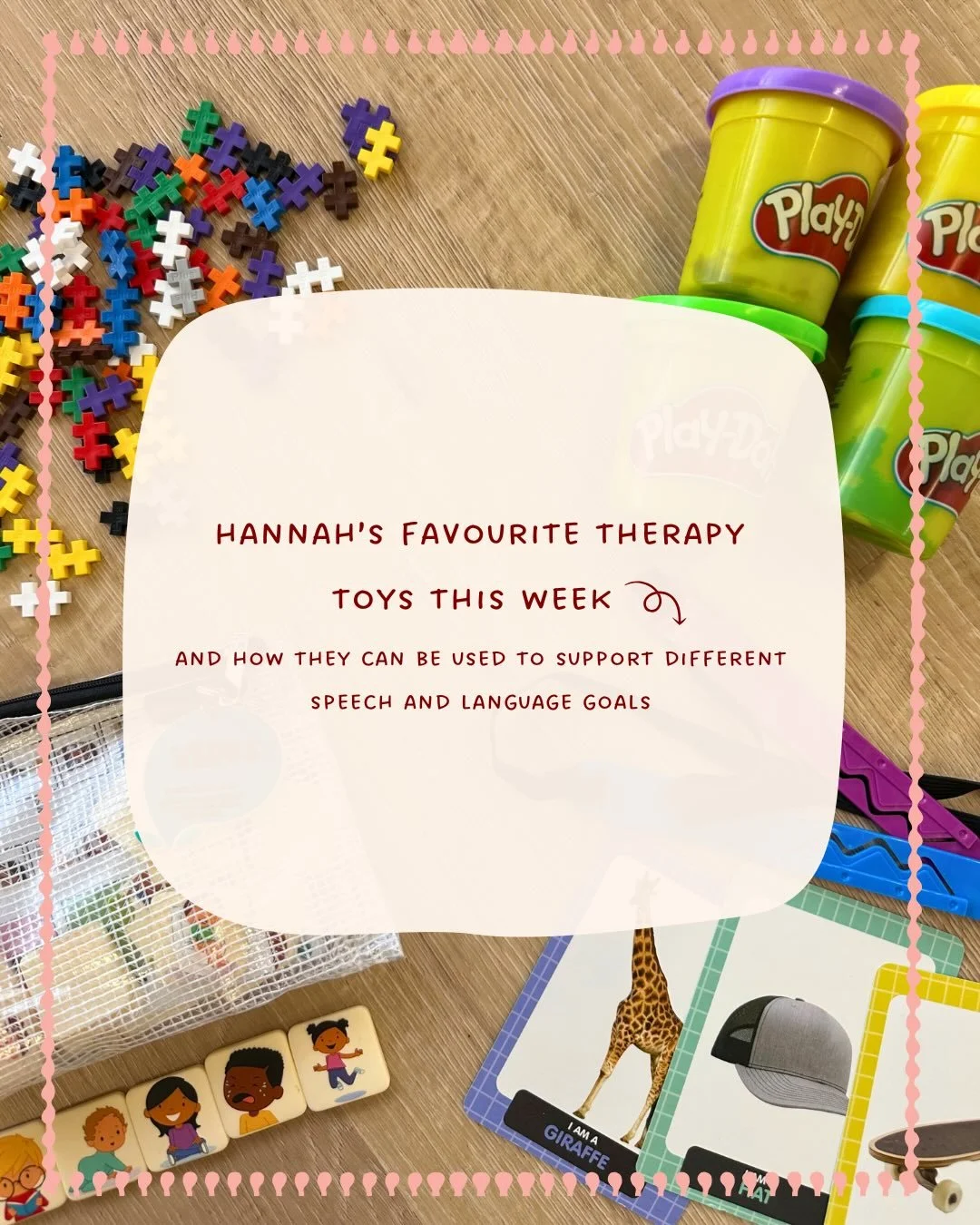 Let&rsquo;s have a look at some of Hannah&rsquo;s favourite therapy toys this week 👀✨

These simple, engaging activities are great for supporting a range of speech and language goals &mdash; from building vocabulary and early sentences, to keeping k