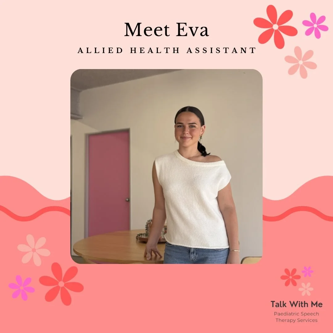 Introducing Eva, our newest Allied Health Assistant 🤍👋✨

Eva is currently completing her Bachelor of Speech Pathology at Southern Cross University and we&rsquo;re so excited to welcome her to the Talk With Me team!

Working closely under the guidan