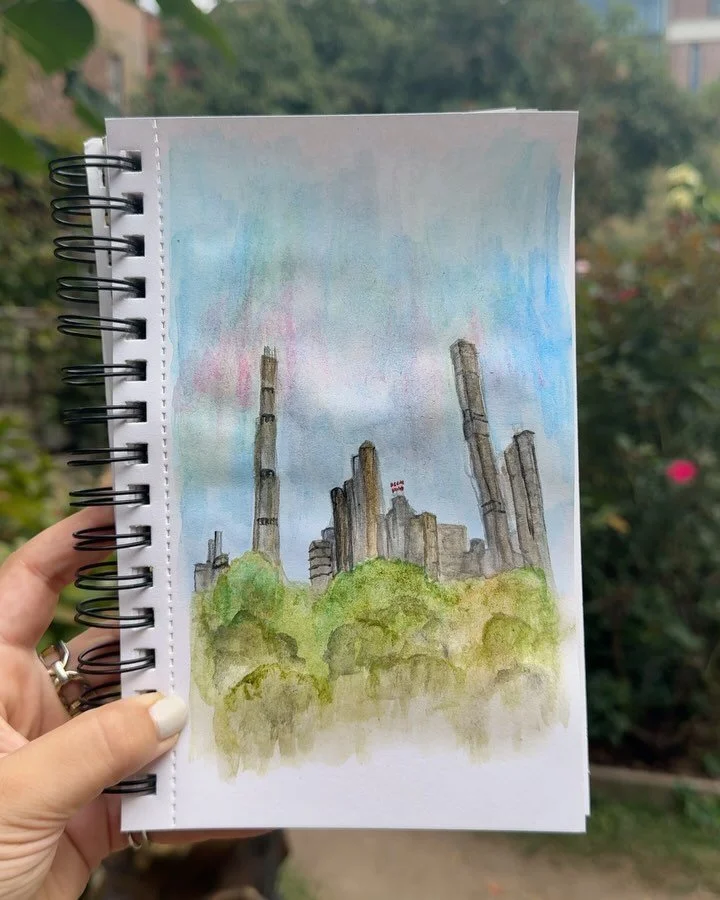 As you can tell, that building wasnt always Leaning Tower of Pisa-ing but i ran out of time and paint and paper towels