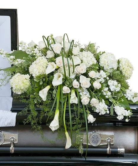 Whispering Petals Half Casket Spray