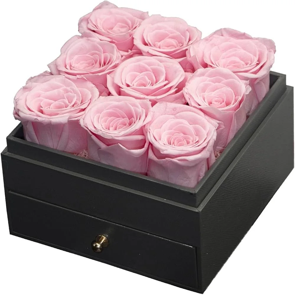 Eternal Roses in A Square Box