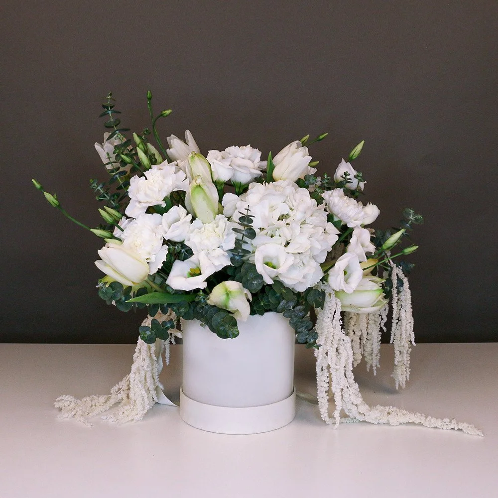 All White Flowers Box