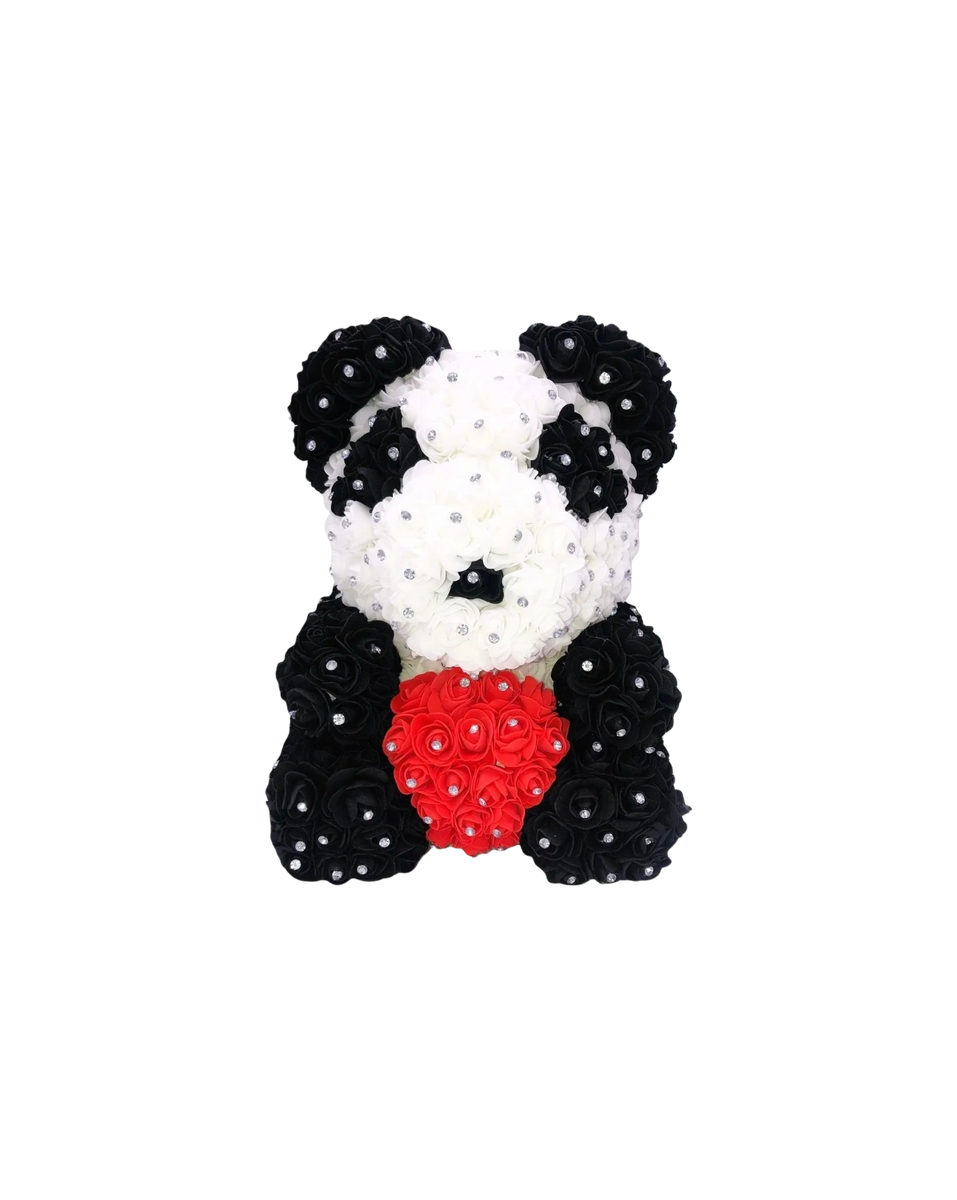 Large White & Black Rose Panda