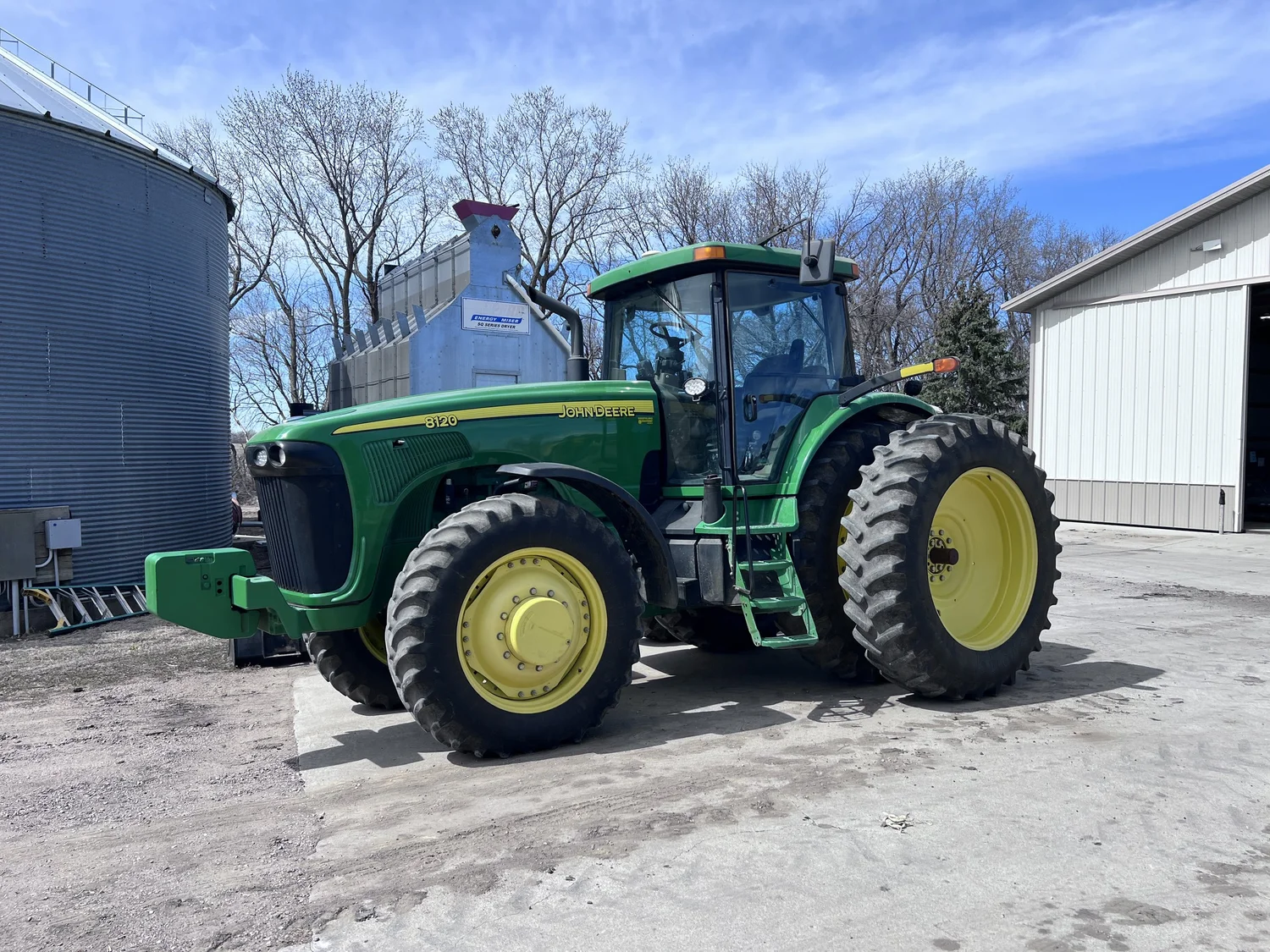 John Deere 8120 with Trimble