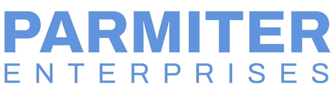 Parmeter Enterprises wordmark in Blue