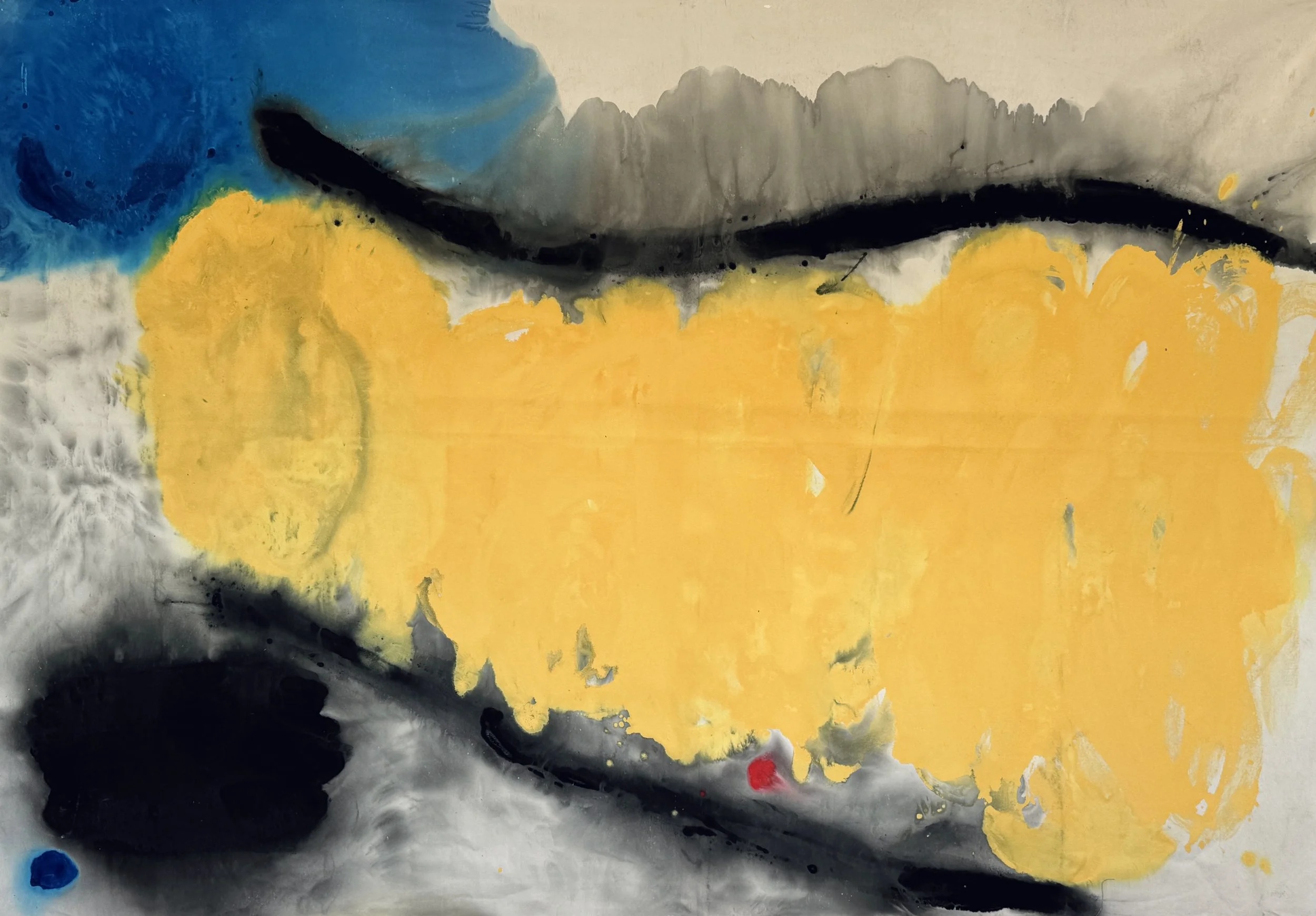 Open, 2025 / 
200 x 300 cm / 
Acrylic and pigment on canvas