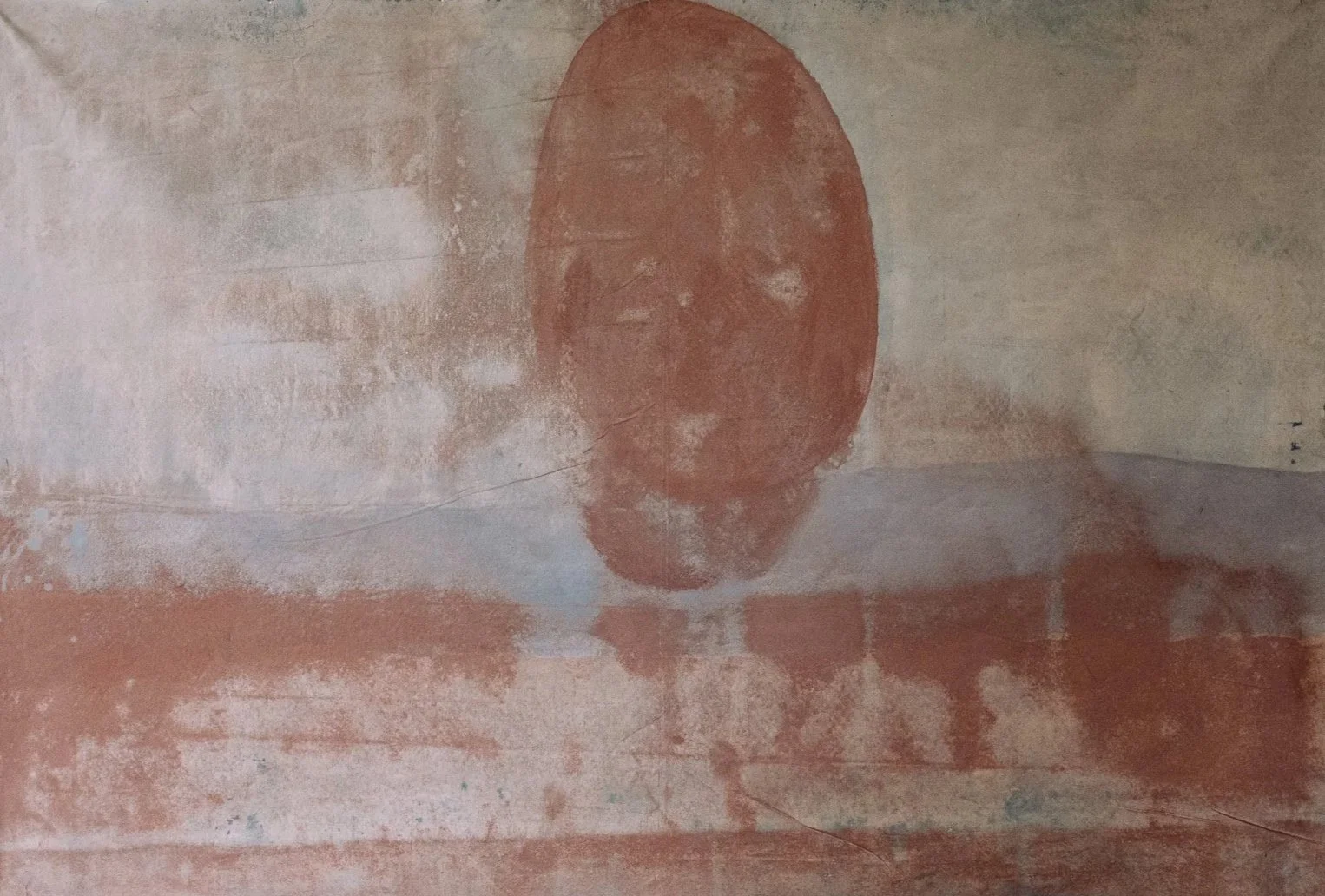 Castaway, 2024 / 
278 x 183 cm / 
Raw pigment & acrylic on canvas