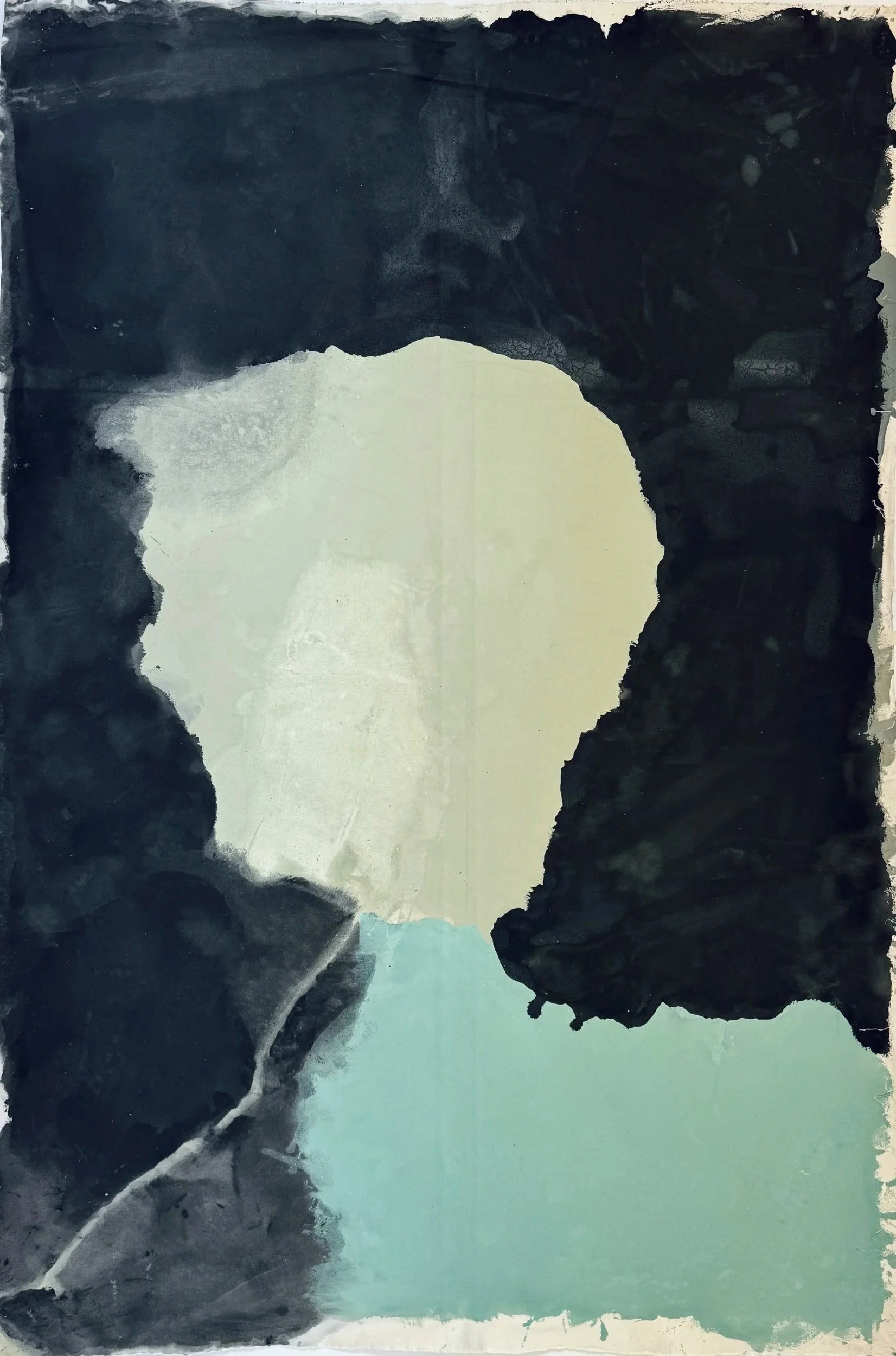Breath of my Husband, 2025 / 200 x 300 cm / Mineral paint on canvas