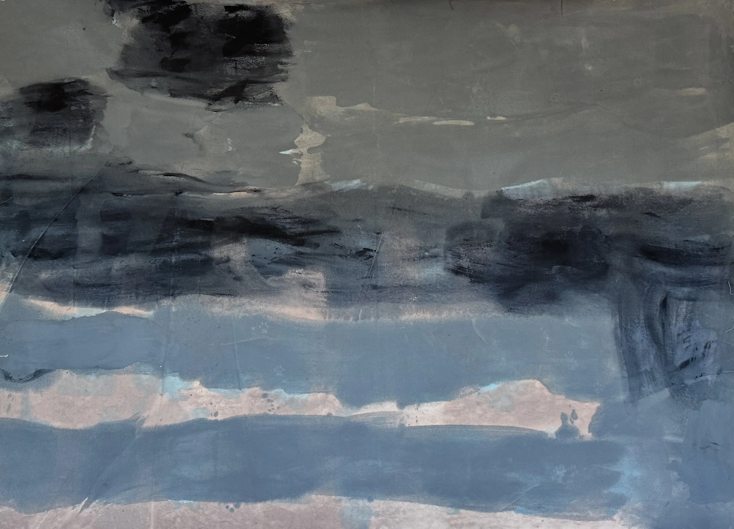  In Between, 2026 / 
160 x 200 cm / 
Acrylic and mineral paint on canvas