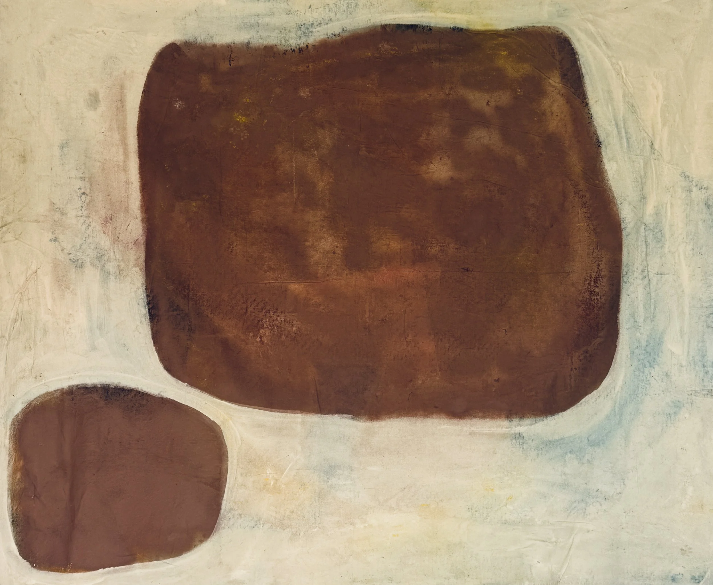 Swivel, 2025 / 
158 x 187 cm / 
Spray, pigment and mineral paint on canvas