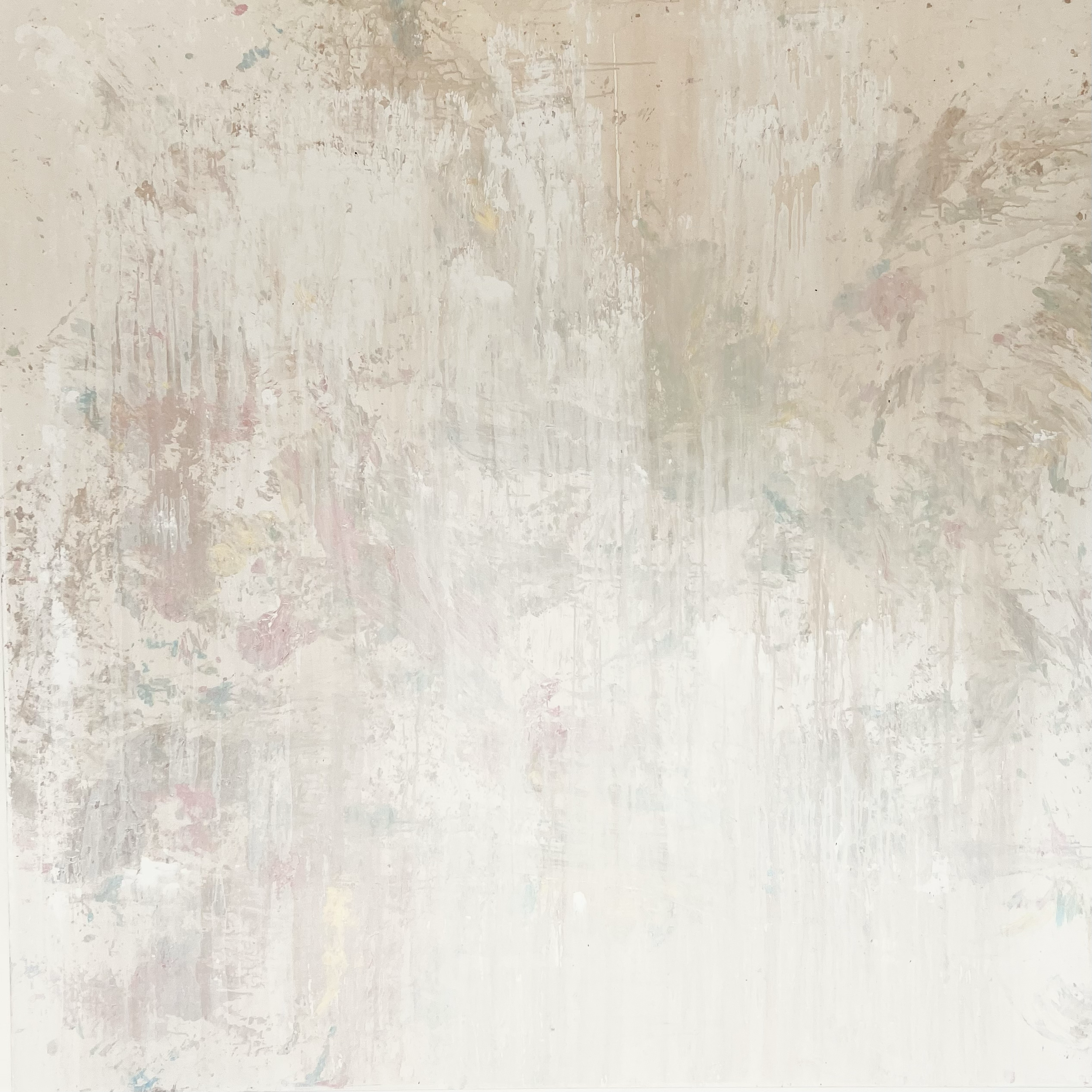 Mists over Mountain, 2023 / 
200 × 200 cm / 
Mineral paint on canvas