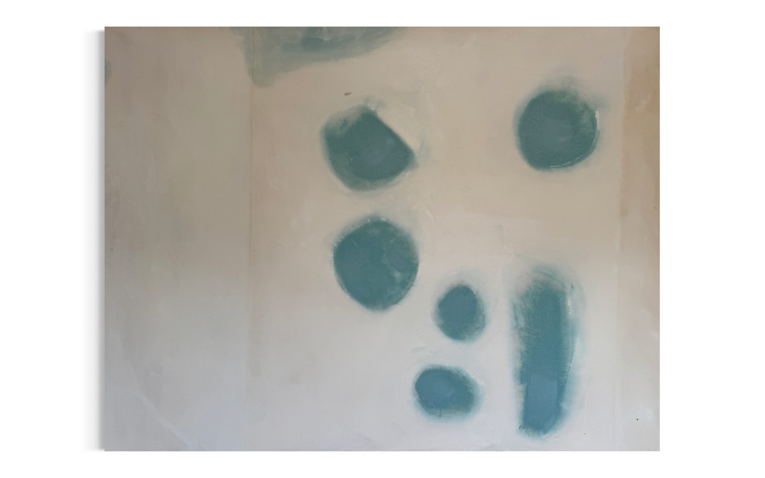 Masks | 2026 | Mineral paint on raw cotton canvas | 146 x 193
