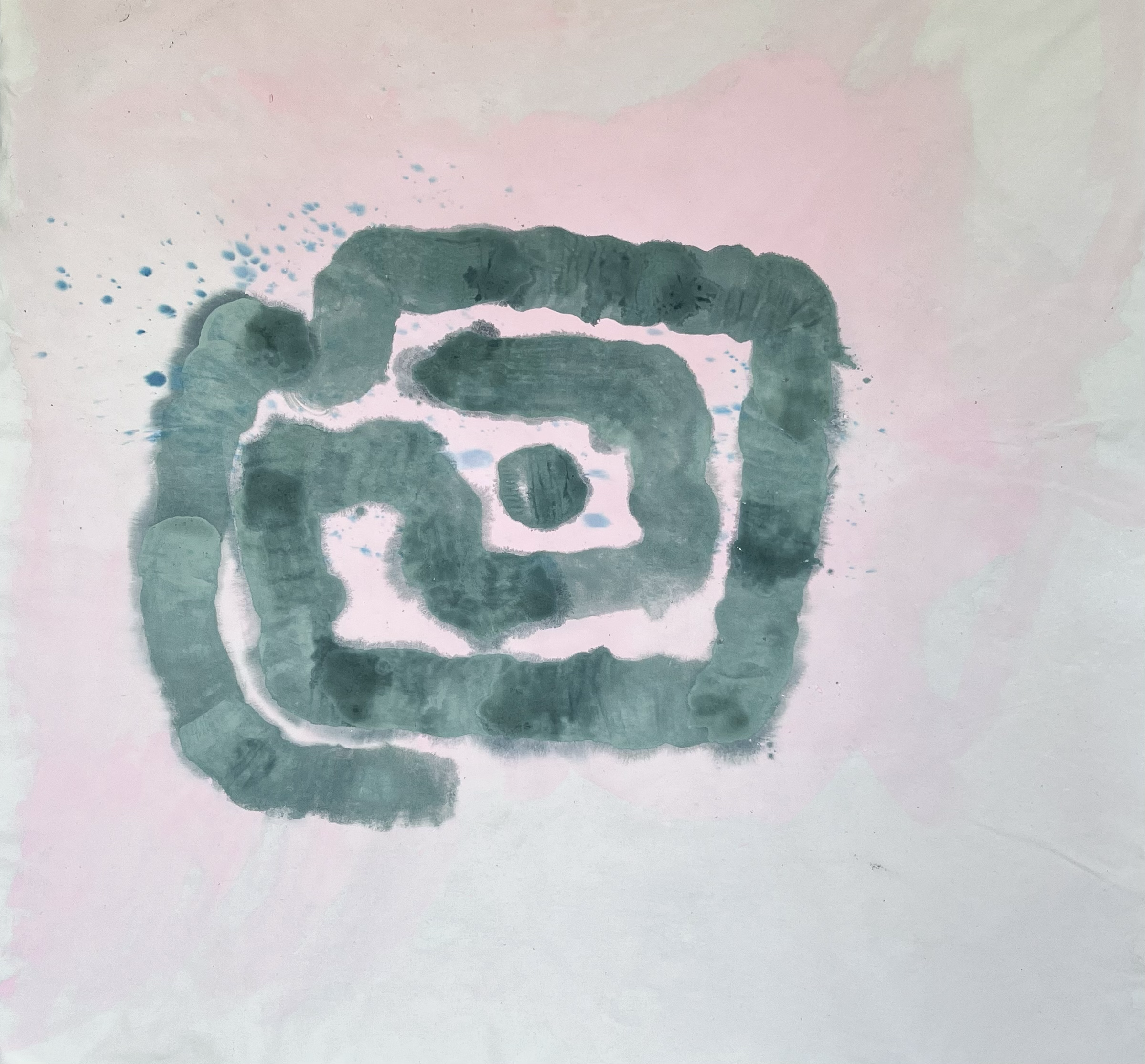 Focus, 2023 / 
160 x 160 cm / 
Mineral paint on canvas