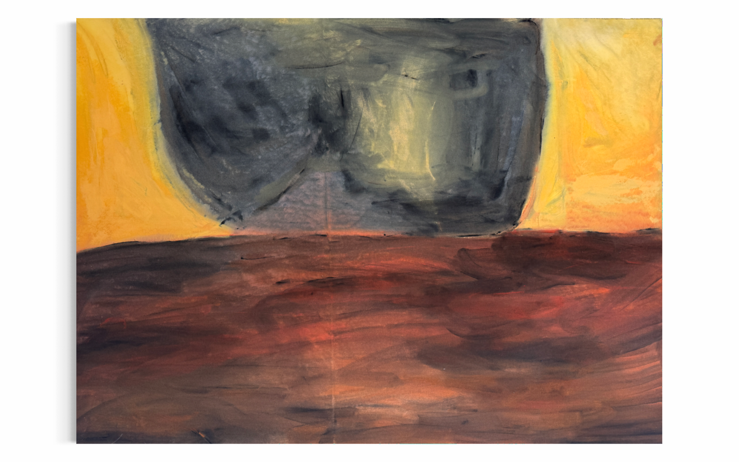 red imagination | 2026 | Mineral paint on cotton canvas | 145 x 200 cm