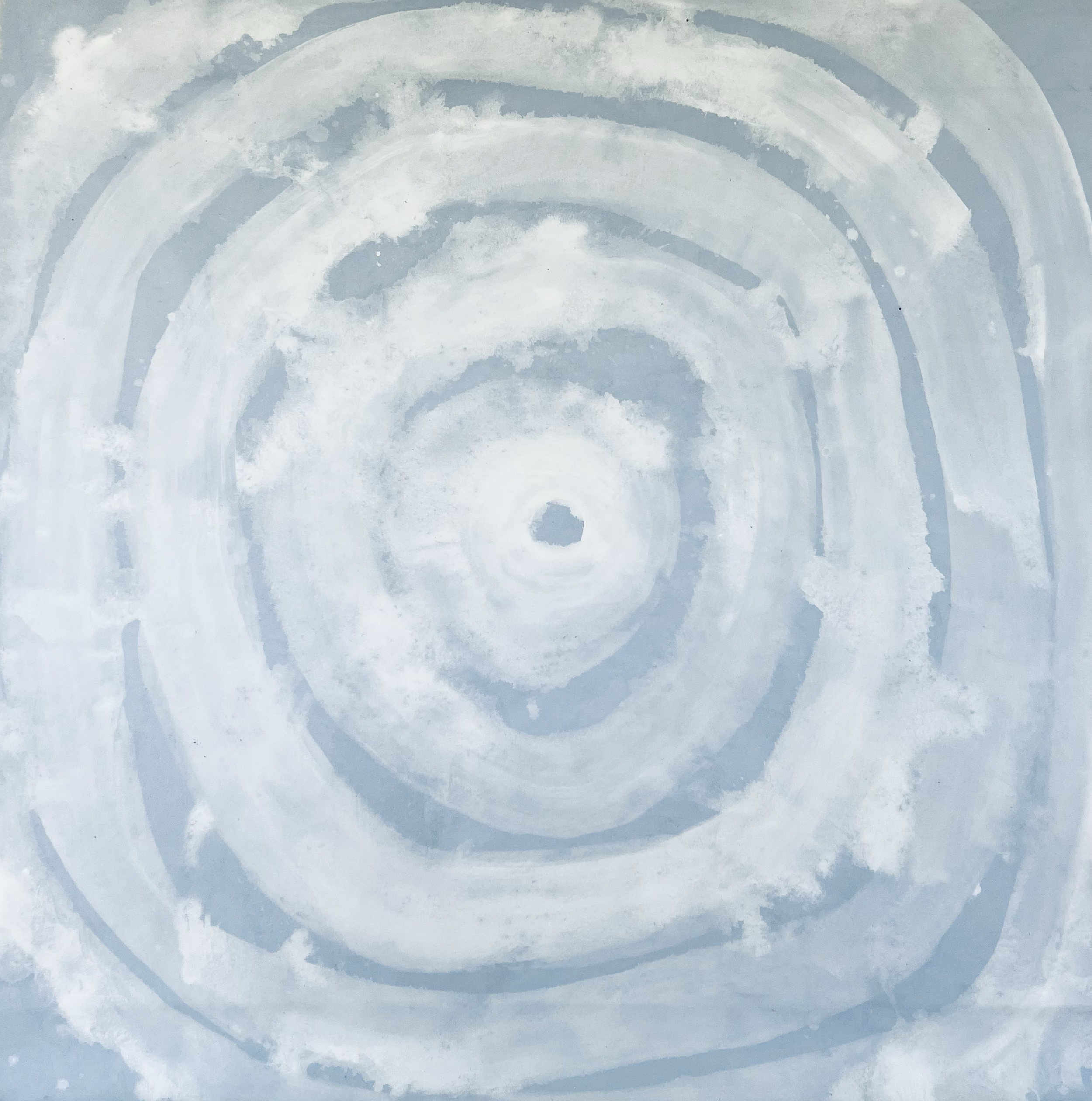 Circles of Light, 2023 / 
160 x 160 cm / 
Mineral paint on canvas