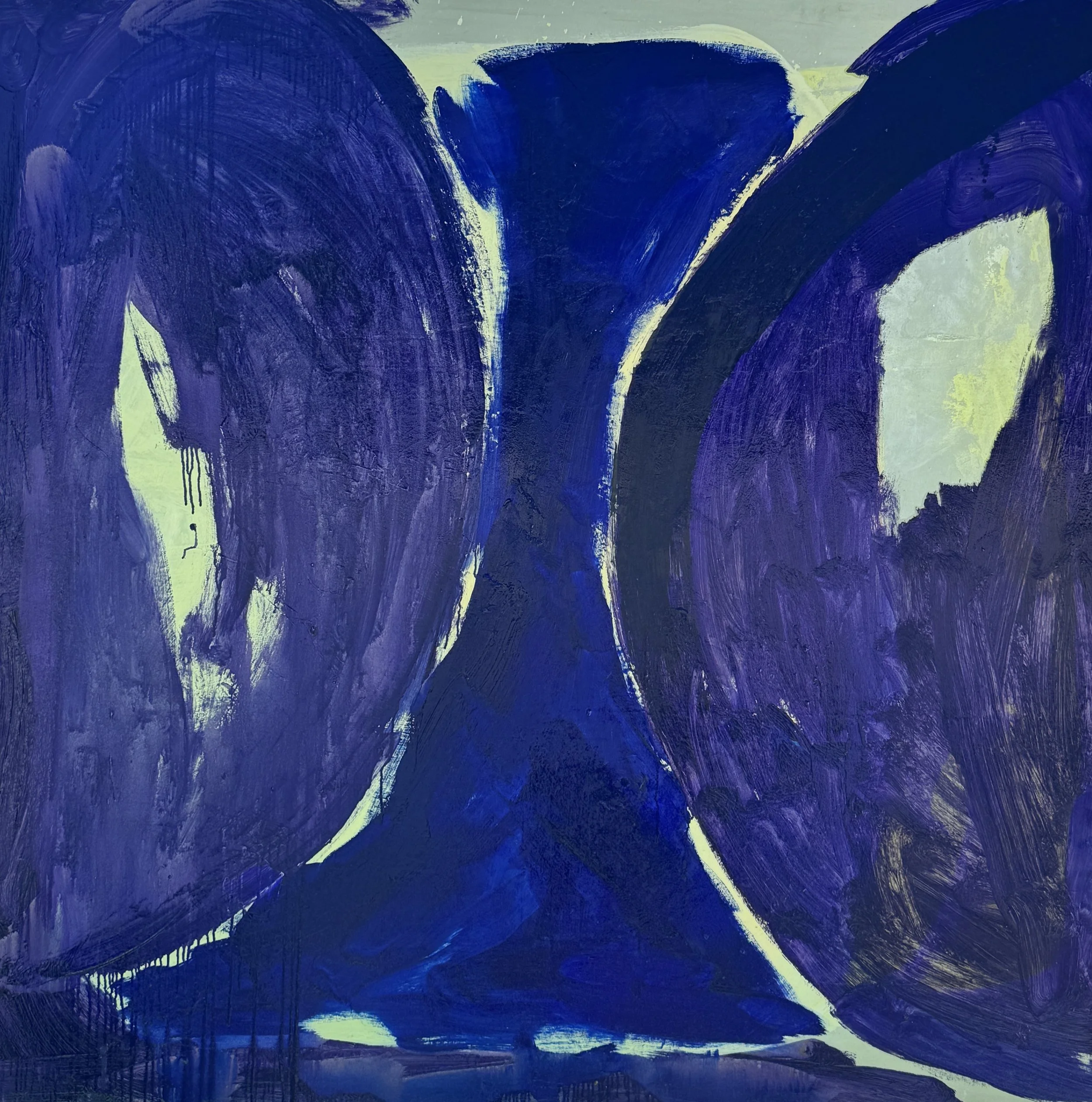 Head to Head, 2026 / 
180 x 180 cm / 
Pigment, acrylic and linseed oil on canvas