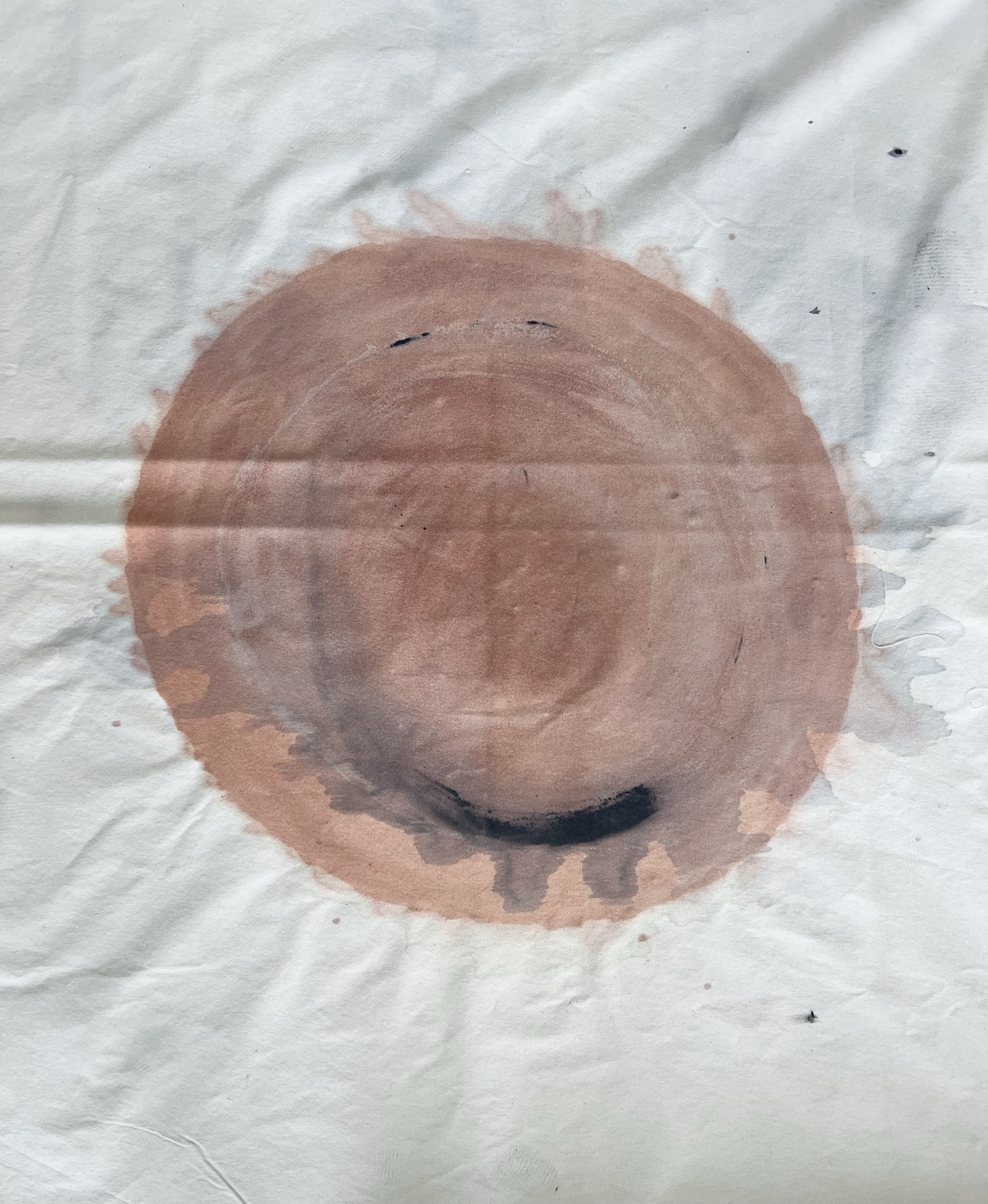 Eclipse of my Heart I, 2024 / 
150 × 150 cm / 
Pigment and Indian ink on canvas