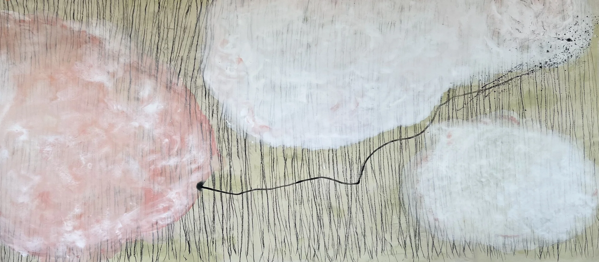 Freedom, 2023 / 
220 x 160 cm / 
Indian ink, acrylic and charcoal on canvas